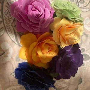 Vibrant Artificial Flower hair accessories/pins